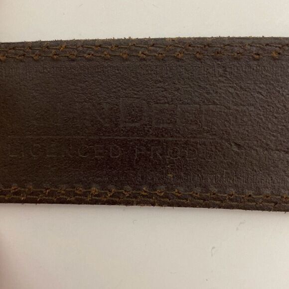 John Deere Men's Brown Basketweave Genuine Leather Adjustable Belt 47" - Picture 5 of 7